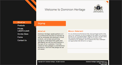 Desktop Screenshot of dominionheritage.com